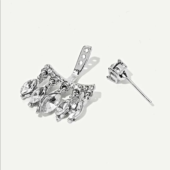 🆕 Rhinestone Fringe Earrings - Picture 3 of 4